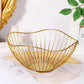 Elegant Gold Metal Fruit Basket