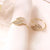 Metal Napkin Rings - Sleek Gold leaf with Stonework – (Set of 4/6/8)
