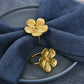 Gold Flower Napkin Rings – High-End Metal Finish, Perfect for Elegant Dining (Set of 4/6/8)