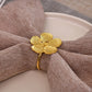 Gold Flower Napkin Rings – High-End Metal Finish, Perfect for Elegant Dining (Set of 4/6/8)