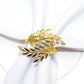 Gold Napkin Rings – Leaf Design - Set of 4, 6, or 8 (Elegant Metal Napkin Holders for Table Decor)