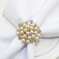 Gold Napkin Rings with Pearl & Stonework – Set of 4, 6, or 8