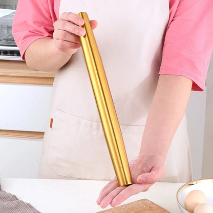 Gold Rolling Pin - Stainless Steel Belan