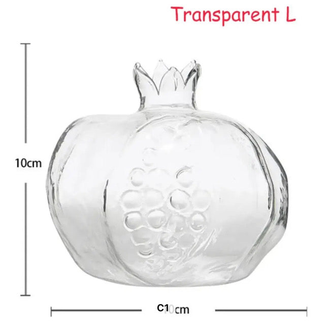 Borosilicate Glass Pomegranate Vase – for Elegant Home Decor & Dining