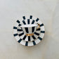French Cup & Saucer - Black White & Gold