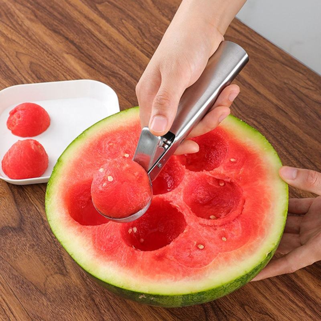 Ice Cream Scooper with Lever | Gold | Silver Stainless Steel