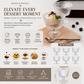 Crystal clear ribbed glass bowls for serving desserts, fruits and puddings