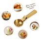 Gold Ice Cream Scooper with Lever – Stainless Steel