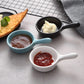 Ceramic condiment bowls in assorted pastel colors