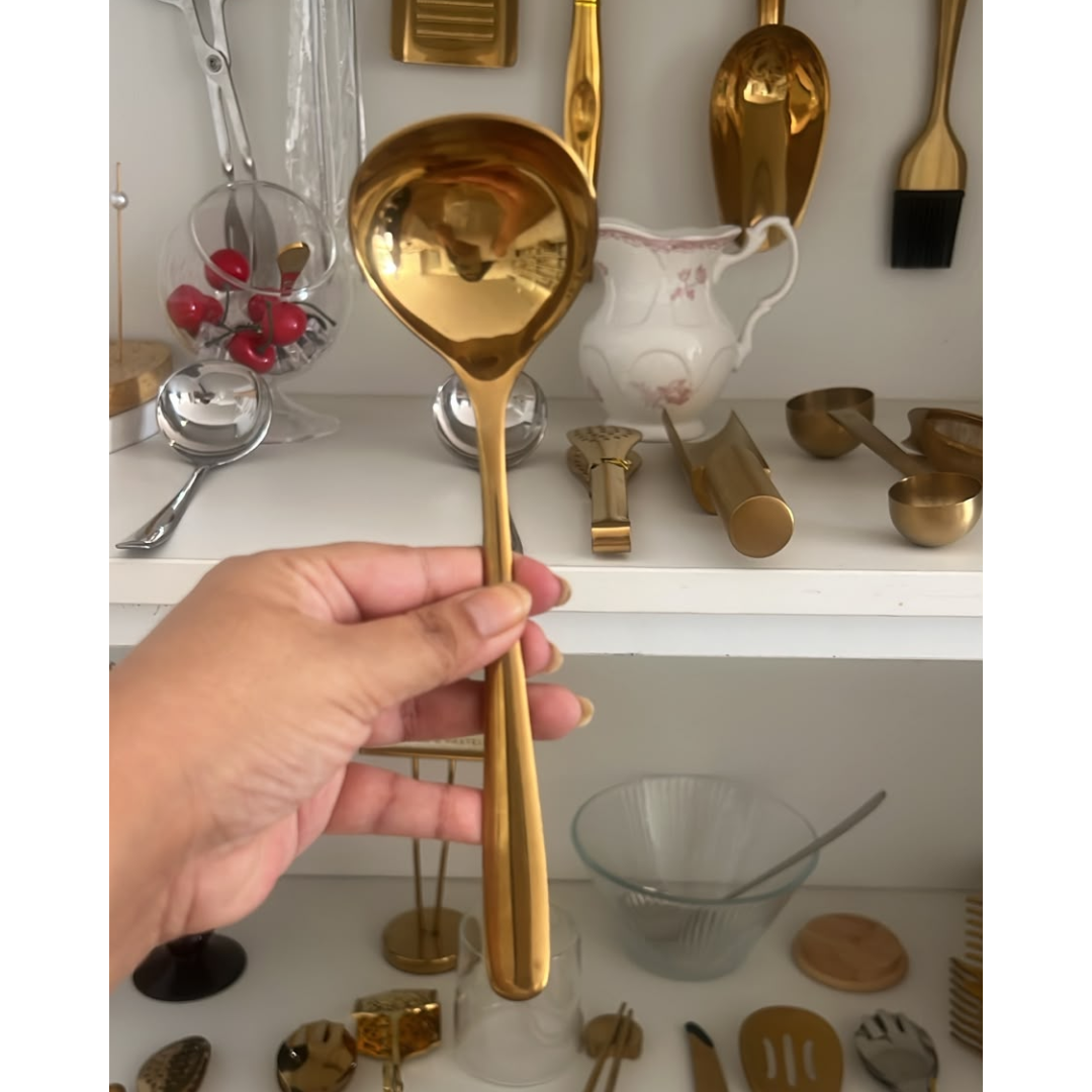 Ladle Serving Spoon | 8 inch | Gold | Silver | Stainless Steel
