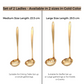 Serving Ladle & matching Slotted Ladle - Set of 2 - Gold & Silver