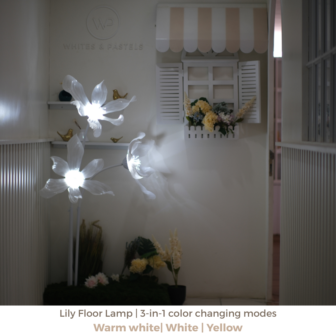 Statement flower lamp for modern interior décor.