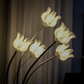 Floor Lamp | White Lotus with flexible stems | Warm Light | 5 Feet