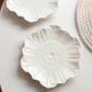 Ceramic Plate in lotus shape and white color