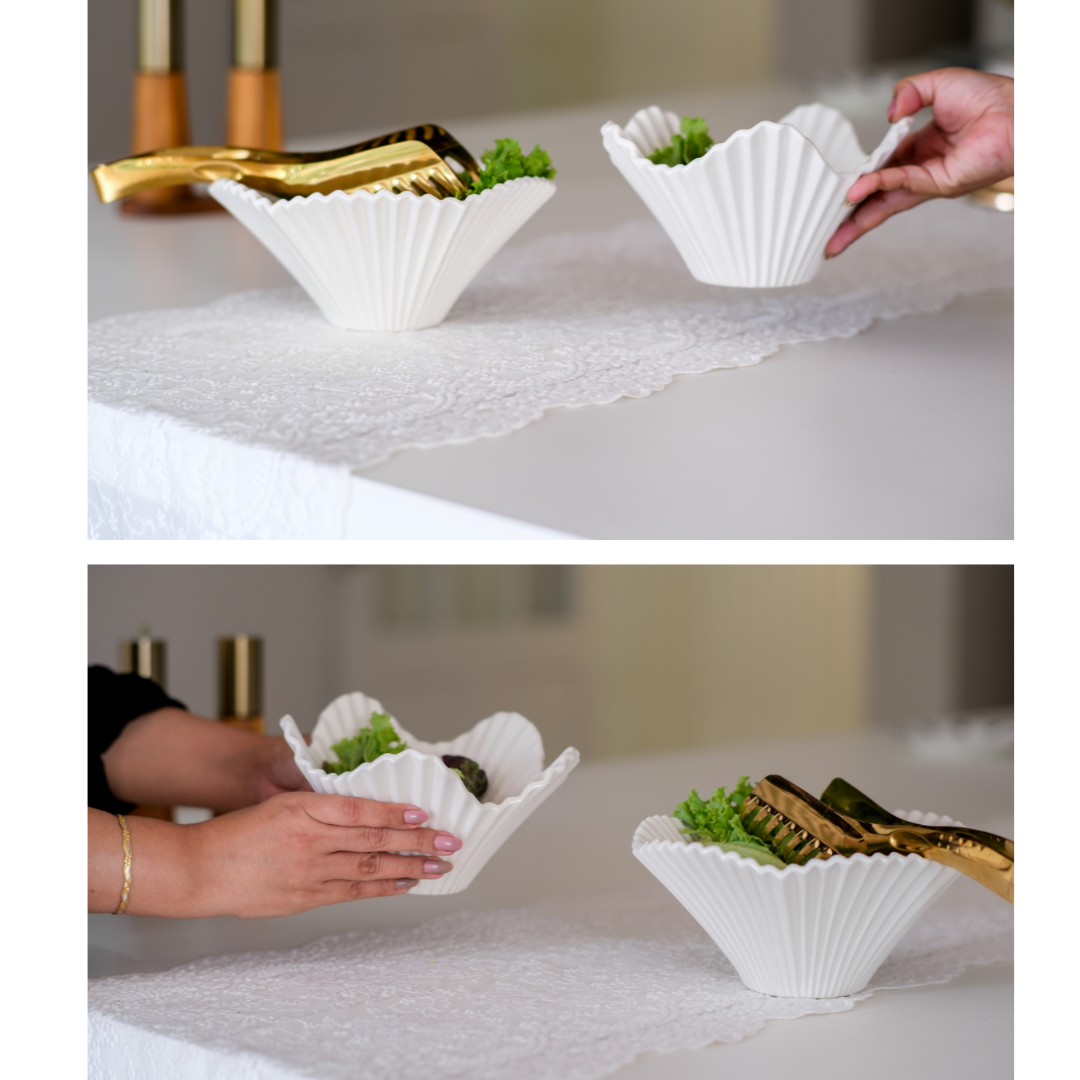 Luxury ceramic serving bowl set for table styling