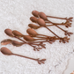 Elegant Rosegold leaf tea spoons crafted from food-grade stainless steel for coffee, desserts and espresso.