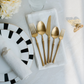 luxury 30-piece stainless steel cutlery set with matte satin finish for elegant dining and table settings
