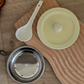 Premium ceramic kitchen ghee jar featuring Filter and spoon