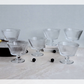 Whites & Pastels premium ribbed glass dessert bowls set of 6