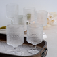 Luxury textured glassware set of 6 for juice water and wine