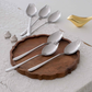 Premium gold stainless steel spork set ideal as a housewarming and wedding gift.