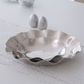 Hammered silver decorative trays for dining and tabletop décor.