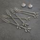 Elegant tasting fork with durable silver PVD finish and mirror polish
