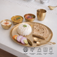 Designer Gold Thali Set with Bowls AND Spoons
