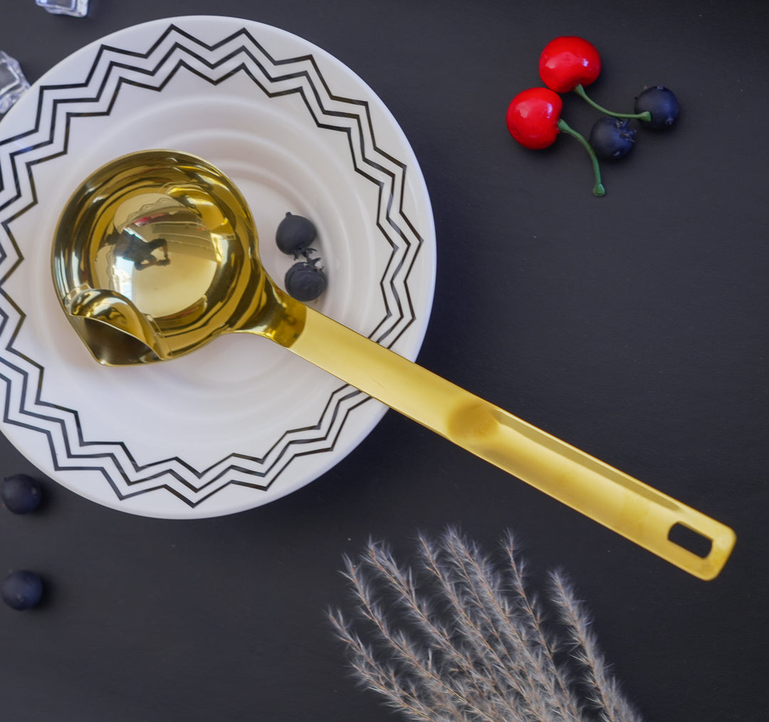 Food-grade serving ladles for soup, gravy, and pasta