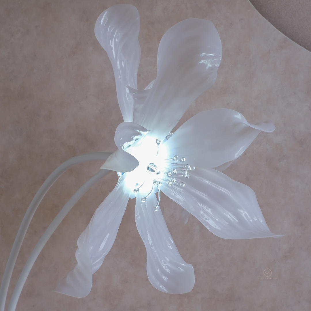Luxury standing floor lamp inspired by flower blooming lilies.