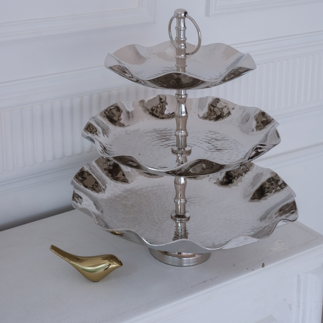 Cake Stand & Cupcake Holder | 2-Tier | 3-Tier | Scalloped Edge
