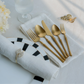 elegant matte satin stainless steel cutlery set with dinner spoons forks knives and dessert cutlery