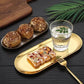 Japanese Sushi Plates 3 sizes- Stainless Steel Long Oval Platters - Serveware (Photo 4)