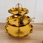 Metal Serving Tray & Stand | 2-Tier | 3-Tier | Scalloped Edge