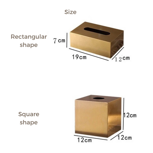 Metal Tissue Box - Gold - Luxury Home Decor