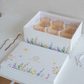 Six brown glass tumblers presented in a luxury Whites & Pastels floral gift box