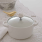 White ceramic serving pot that complements modern kitchen décor