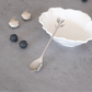 Premium mini dessert spoons featuring an elegant leaf handle design for ice cream, pudding and sweets.