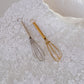 Mini small egg Whisk in Gold and Silver colors stainless steel