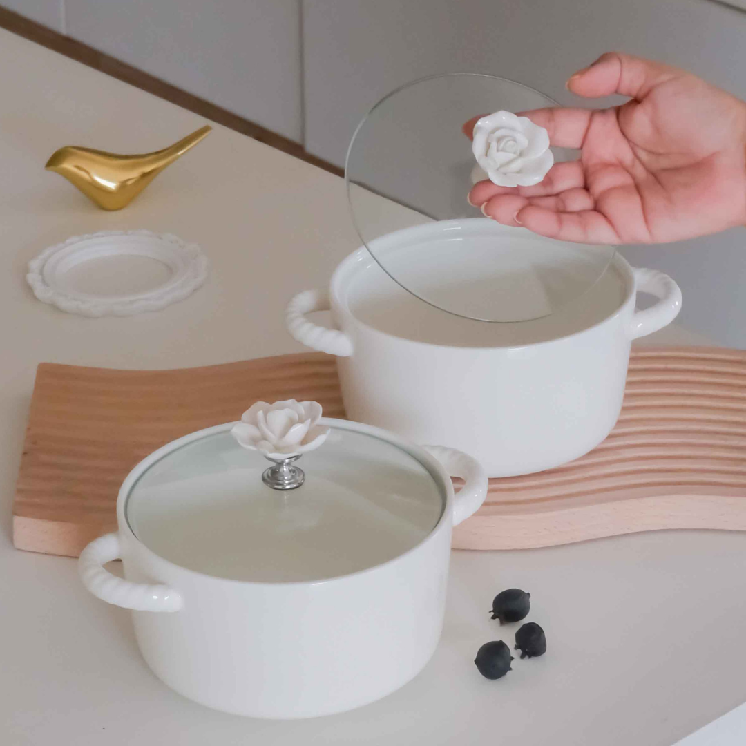 Contemporary ceramic serving bowl ideal for serving warm meals