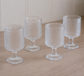 Beautiful textured mocktail glasses