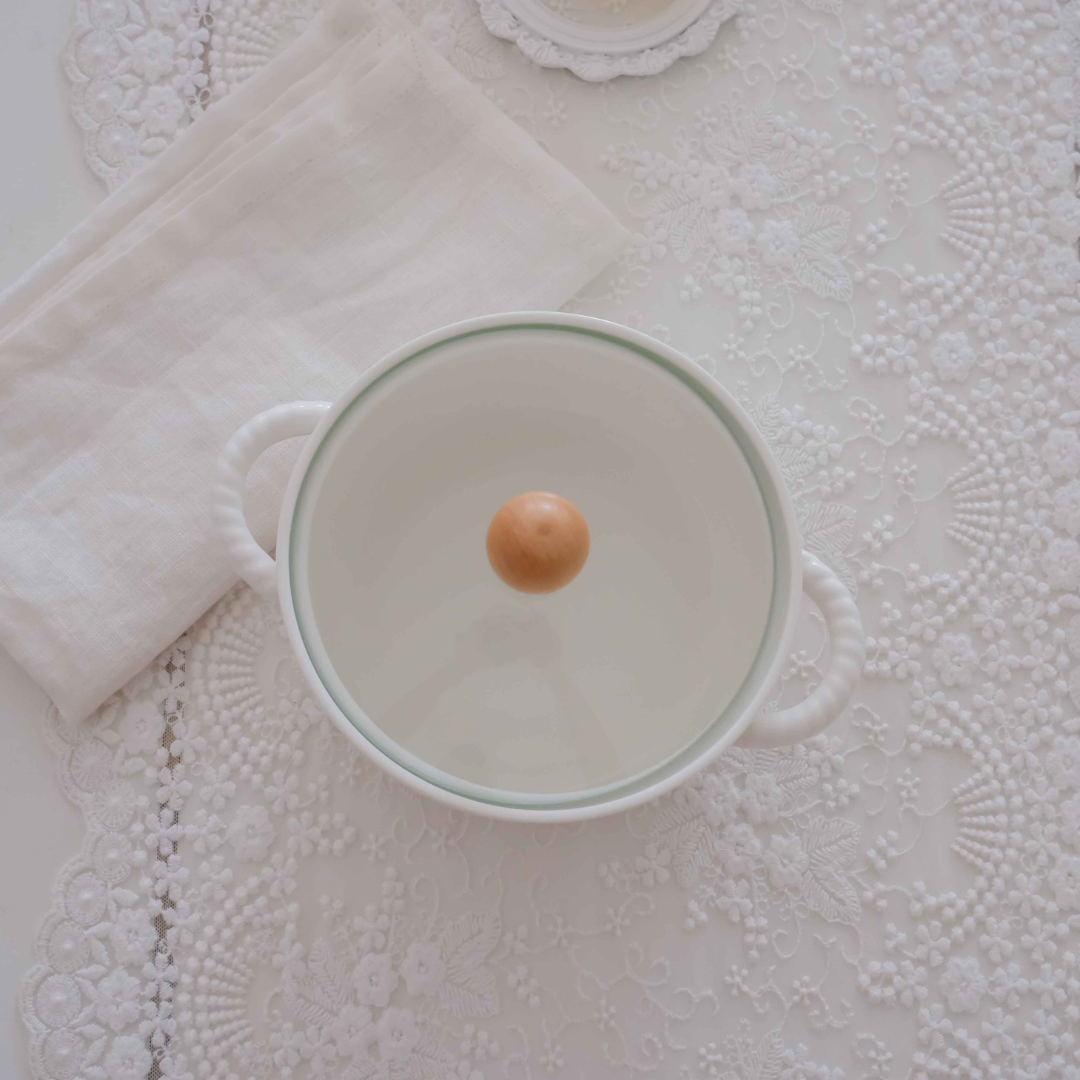 White Ceramic Serving Bowl with Glass Lid & Optional Stainless Steel Spoon – 1500 ml