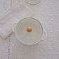 White Ceramic Serving Bowl with Glass Lid & Optional Stainless Steel Spoon – 1500 ml