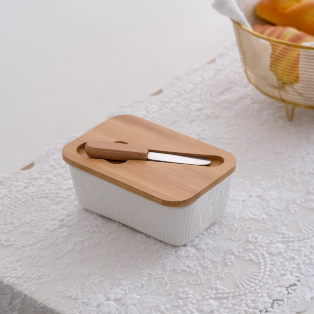 Modern butter storage container for fridge