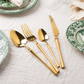 24-piece Luxury Fine-Dine Stainless Steel Cutlery - Gold or Silver option