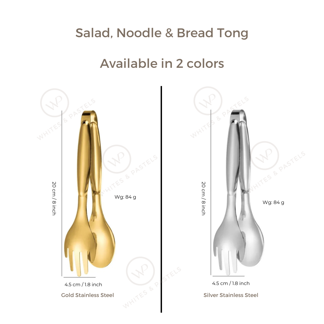 Salad & Noodle Tong - Gold Stainless Steel- Elegant Dining Essential