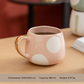 Nordic Style Porcelain Coffee Mug - Pastel Pink