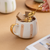 Nordic Style Porcelain Coffee Mug - Pastel Pink