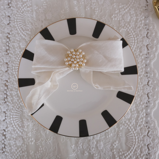 Napkin Rings | Pearl & Stonework | Set of 4, 6, or 8