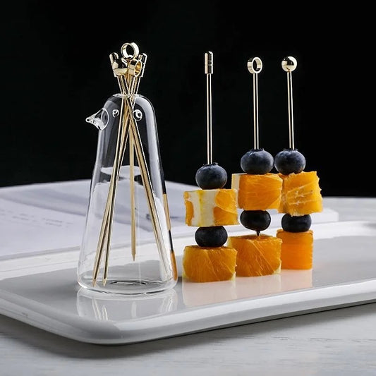 Penguin shaped borosilicate glass vase luxury home decor tableware serveware